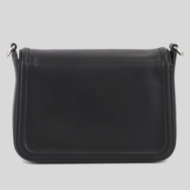 Marc Jacobs Leather Full Flap Logo Shoulder Bag Black RS-H901L01RE21