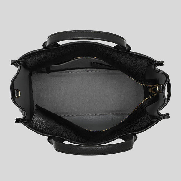 MARC JACOBS The Leather Medium Tote Bag Black RS-H004L01PF21