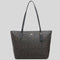 Coach Zip Top Tote In Signature Canvas Brown Black RS-4455