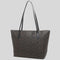 Coach Zip Top Tote In Signature Canvas Brown Black RS-4455