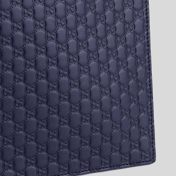 GUCCI Unisex Micro GG Leather Clutch Navy RB-544477