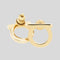 FERRAGAMO Gancini Earrings (L) Gold Color RB-696429