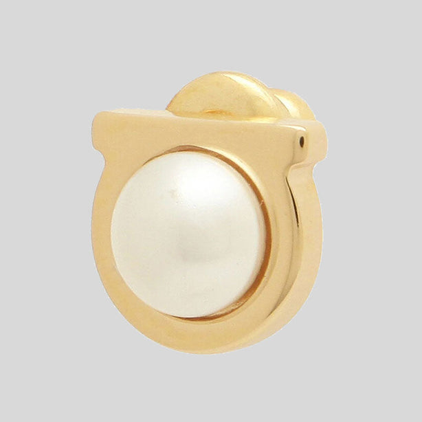 FERRAGAMO Gancini Pearls Earrings In Gold Color RS-760121