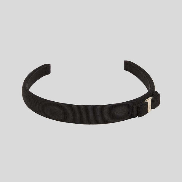 FERRAGAMO Vara Bow Headband Black/Gold RB-430314