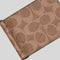 COACH Slim Money Clip Billfold Wallet In Signature Canvas Tan/Black RB-CY059