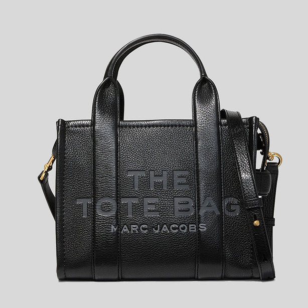 Marc Jacobs Leather The Tote Small Traveler Tote Bag Black RS-H009L01SP21