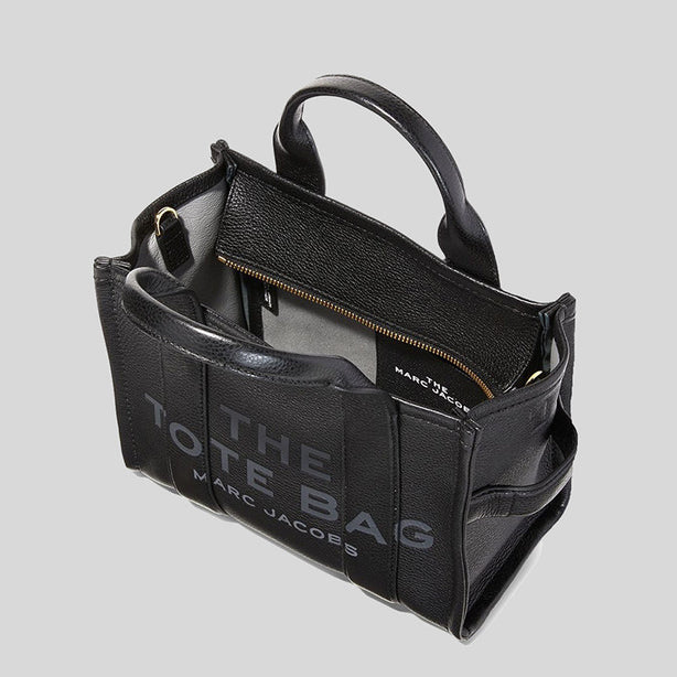 Marc Jacobs Leather The Tote Small Traveler Tote Bag Black RS-H009L01SP21