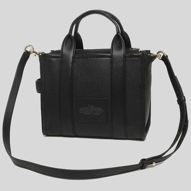 Marc Jacobs Leather The Tote Small Traveler Tote Bag Black RS-H009L01SP21