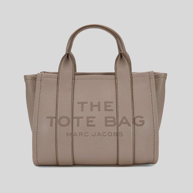 Marc Jacobs Leather The Tote Mini Traveler Tote Bag Cement RS-H009L01SP21