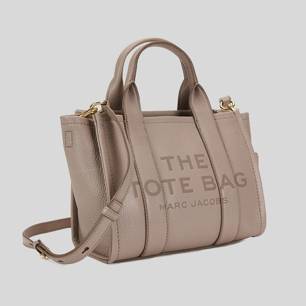 Marc Jacobs Leather The Tote Mini Traveler Tote Bag Cement RS-H009L01SP21