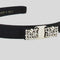 FERRAGAMO Vara Bow Crystal Headband Black/Silver RB-713034