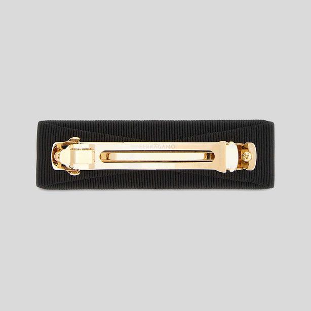 FERRAGAMO Vara Bow Hairclip Black/Gold RB-495450