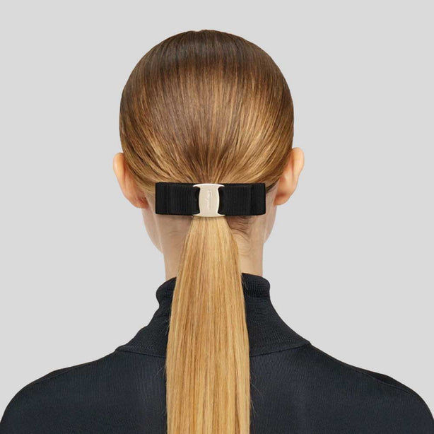 FERRAGAMO Vara Bow Hairclip Black/Gold RB-495450