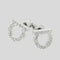 FERRAGAMO Gancini Crystals Small Earrings In Silver Color RB-696577