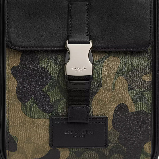 COACH Track Pack In Signature Canvas With Camo Print Green Multi RS-CL944