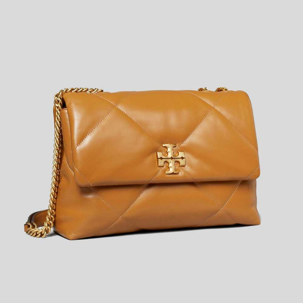 TORY BURCH Kira Diamond Quilt Convertible Shoulder Bag Tan RB-154704