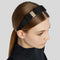 FERRAGAMO Vara Bow Wide Headband Black/Gold RB-572738