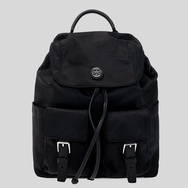 Tory Burch Nylon Flap Backpack Black RS-85061