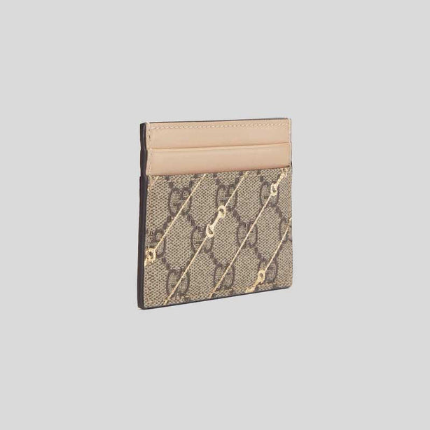 GUCCI Supreme Horsebit Card Holder Beige RB-774344