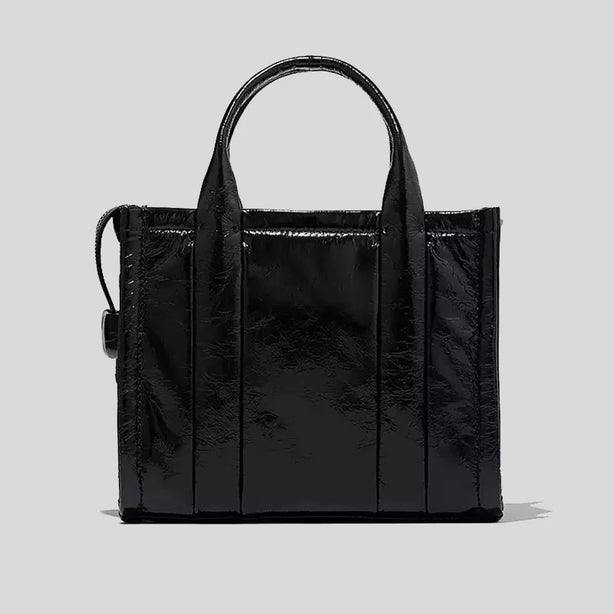 Marc Jacobs The Shiny Crinkle Mini Tote Black RS-H065L01PF22