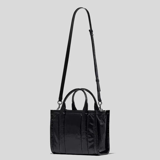 Marc Jacobs The Shiny Crinkle Mini Tote Black RS-H065L01PF22