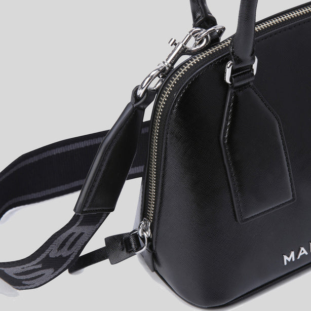 MARC JACOBS Small Leather Dome Satchel Crossbody Bag Black RS-4S4HSC003H02