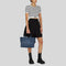 MARC JACOBS The Leather Medium Tote Bag Blue Sea RS-H004L01PF21