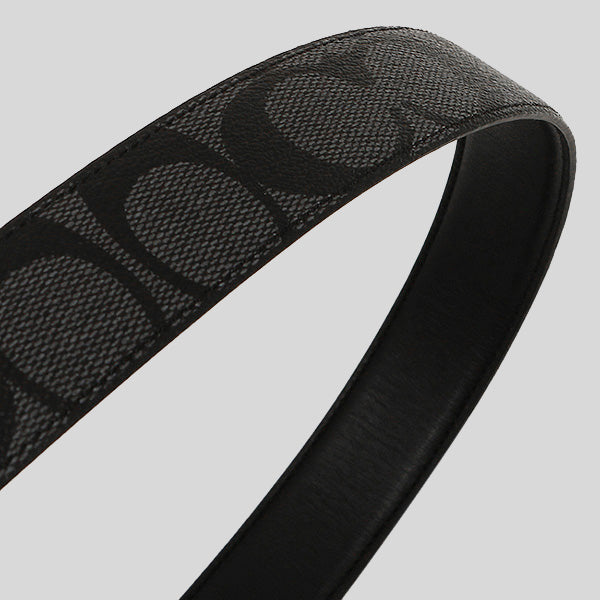 COACH Harness Buckle Cut To Size Reversible Belt, 30 Mm Charcoal/Black RS-CQ016