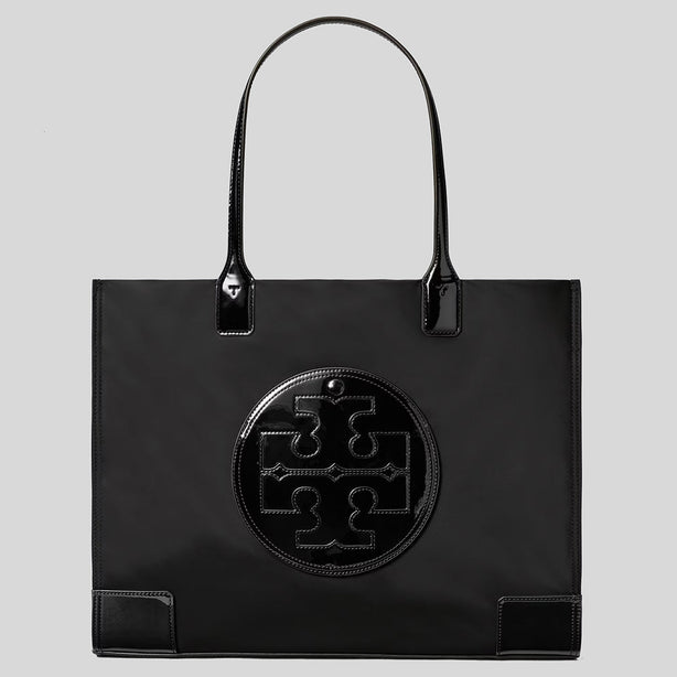 TORY BURCH Ella Patent Tote Bag Black RS-90479