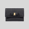 Ferragamo Vara Bow Calf Leather Small Card Holder Black RS-683522
