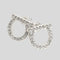 FERRAGAMO Orecchini Gancini Crystals In Silver Color RB-696574