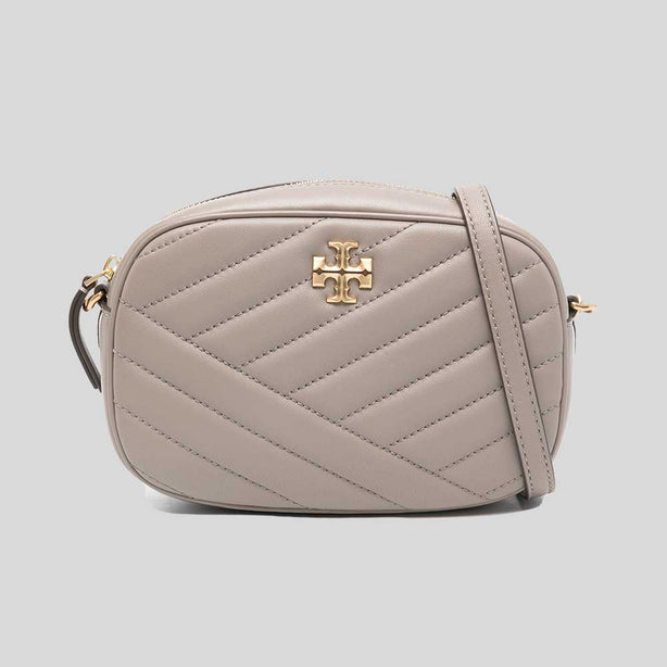 TORY BURCH Kira Chevron Camera Bag Gray Heron RB-90450