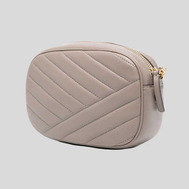 TORY BURCH Kira Chevron Camera Bag Gray Heron RB-90450