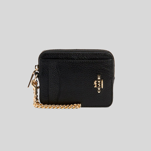 Coach Zip Card Case Black RS-6303