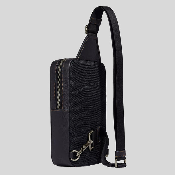 COACH Sullivan Pack In Blocked Signature Canvas Khaki/Charcoal RS-C9865