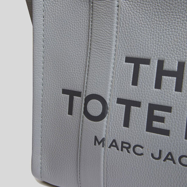 MARC JACOBS The Leather Medium Tote Bag Wolf Grey RS-H004L01PF21