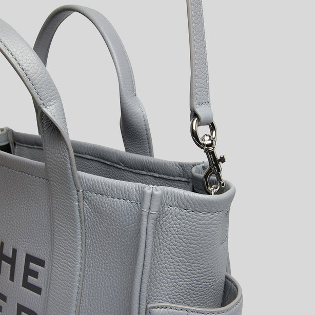 MARC JACOBS The Leather Medium Tote Bag Wolf Grey RS-H004L01PF21