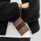 COACH Corner Zip Wristlet In Signature Canvas With Stripe Tan/Brown RB-CW854
