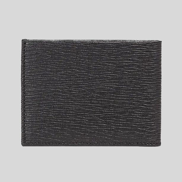 FERRAGAMO Gancini Men's Leather Bifold Wallet Black/Silver RB-685979