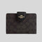 COACH Medium Corner Zip Wallet In Signature Canvas Walnut/Black RB-CW786