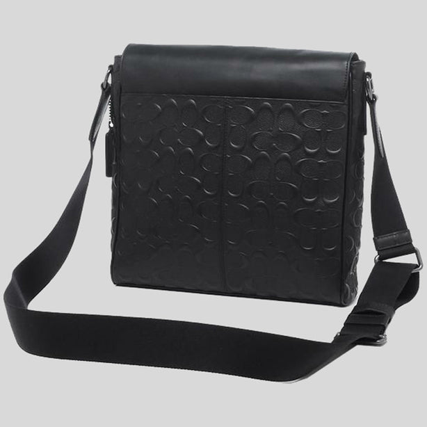 Coach Houston Map Bag In Signature Leather Black RS-4006
