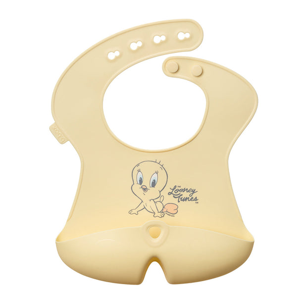 B.box Looney Tunes Silicone Bib | 3 years+ | Travel Bib | 4 months+