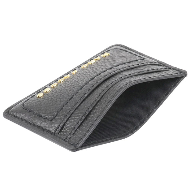 Marc Jacobs The Groove Leather Card Case In Black S102L01FA21