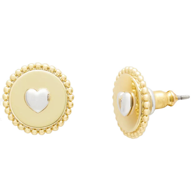 Kate Spade Heartful Studs Earrings in Gold/ Silver kg152