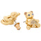 Kate Spade Oh What Fun Spade Teddy Bear Studs Earrings in Clear/ Gold KK024