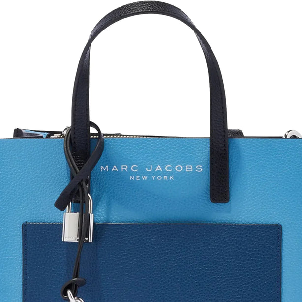 Marc Jacobs Mini Grind Colorblock Leather Tote Bag in Blue Heaven Multi M0016132
