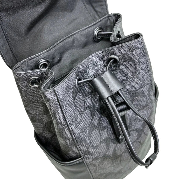 Coach Racer Pack Bag In Signature in Charcoal/ Black CT712