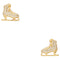 Kate Spade Snow Day Ice Skate Stud Earrings in Clear/ Gold ka215
