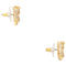 Kate Spade Snow Day Ice Skate Stud Earrings in Clear/ Gold ka215
