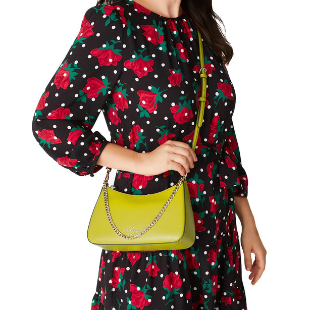Kate Spade Madison Saffiano Leather Convertible Crossbody Bag in Lime Slice KC439